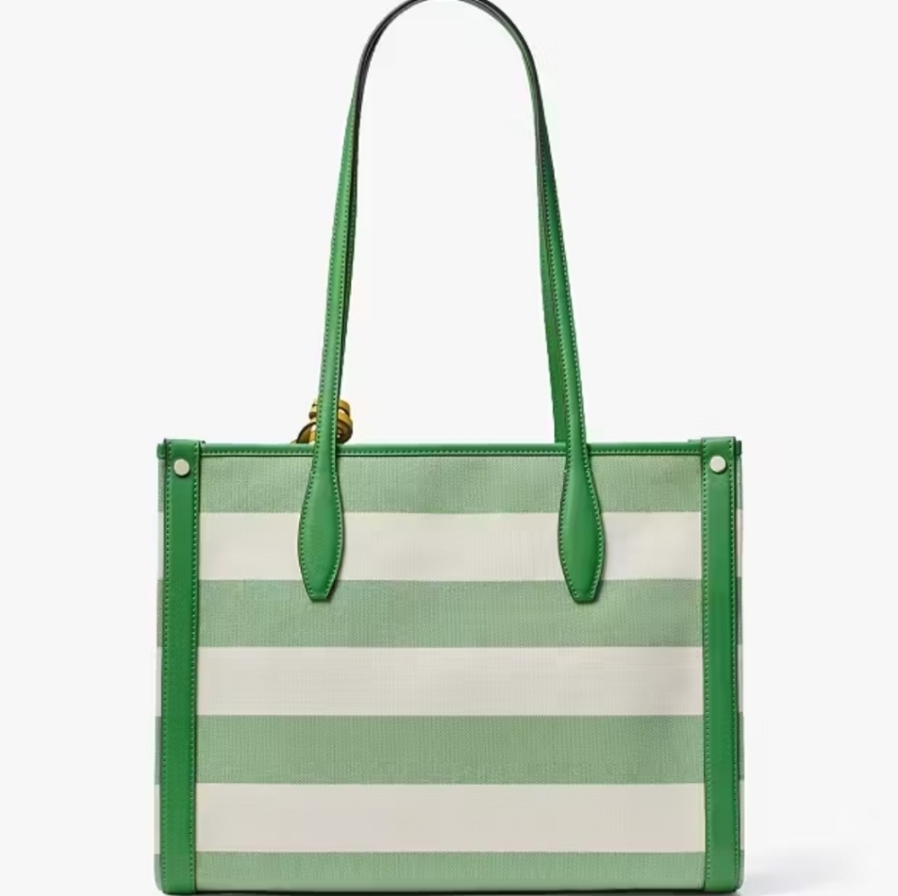 💚🔹️ KATE SPADE🔹️ Market Cabana Canvas Medium Tote ✨️💚 - Picture 8 of 10